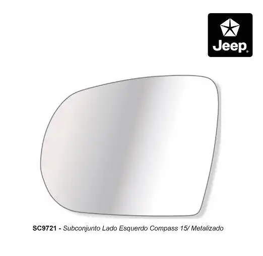 VIDRO ESPELHO EXT COMPASS 2015 ACIMA ESQ METALIZADO