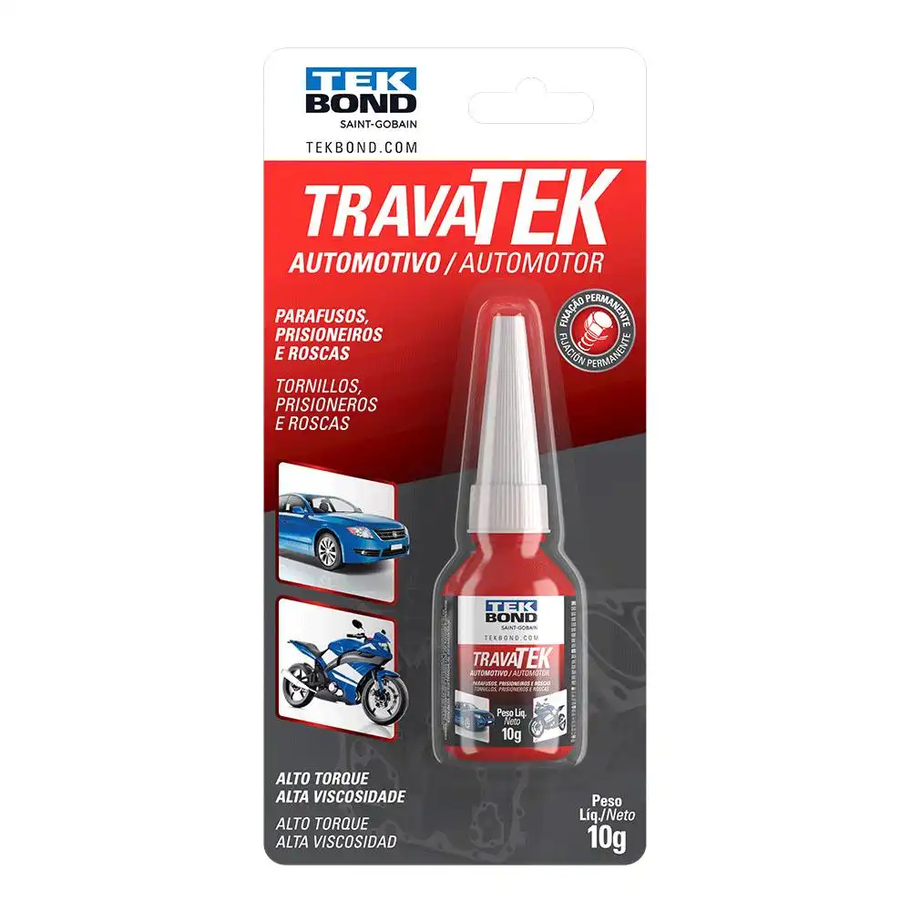 COLA TRAVA ROSCAS ALTO TORQUE 10G TRAVA TEK AUTOMOTIVO