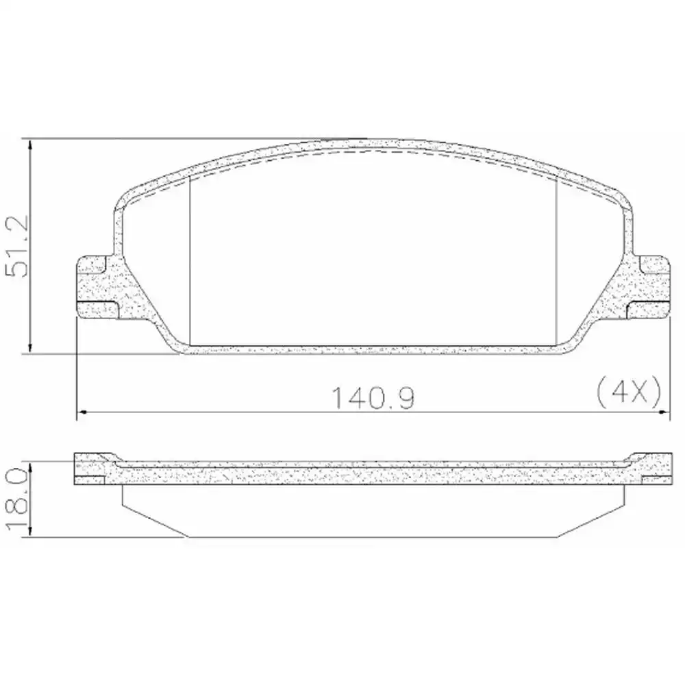 PASTILHA FREIO DIANTEIRA FIAT PULSE 1.0 TURBO 2022 ACIMA