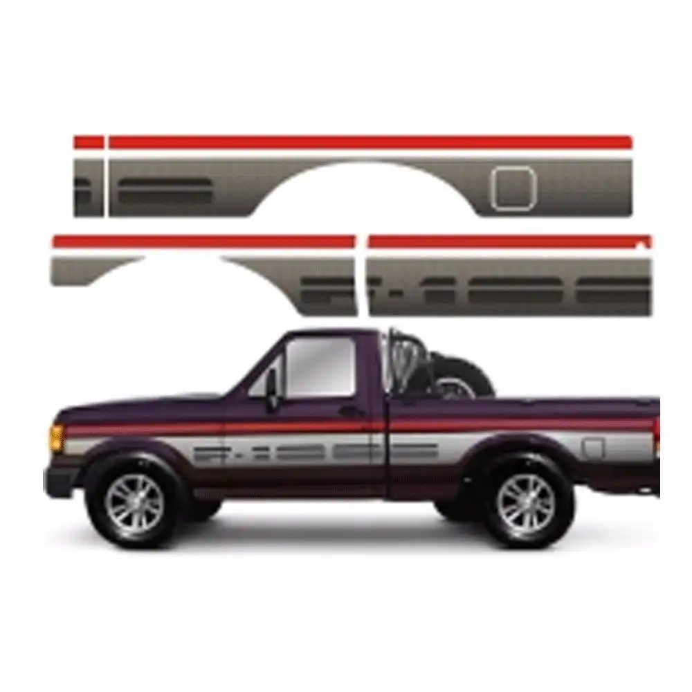 FAIXA LATERAL F-1000 SS 93  PRATA (CAB SIMPLES)