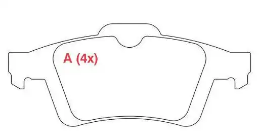 PASTILHA FREIO TRASEIRA ECOSPORT 2.0 AUTOMATICA 2005 A 2009
