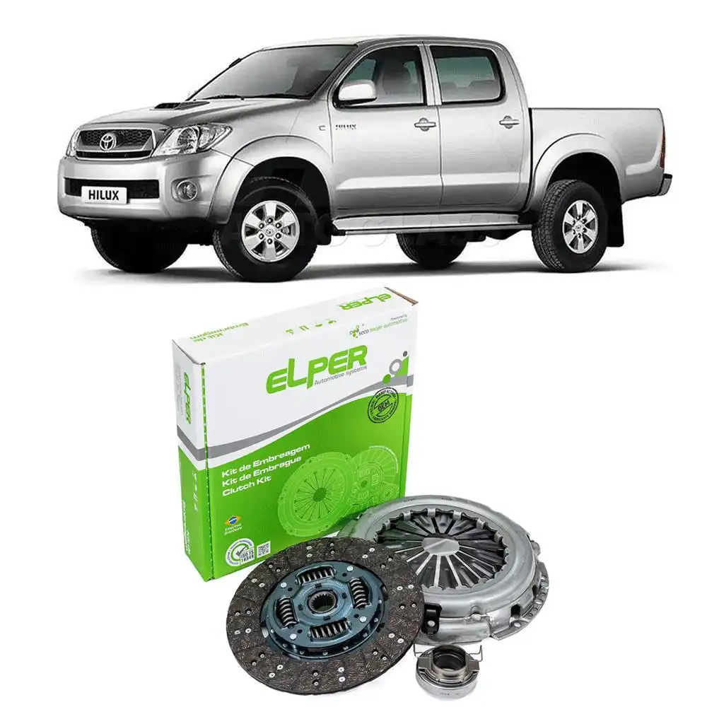 KIT EMBREAGEM TOYOTA HILUX 2.5 3.0 2005 A 2015 COM ROLAMENTO