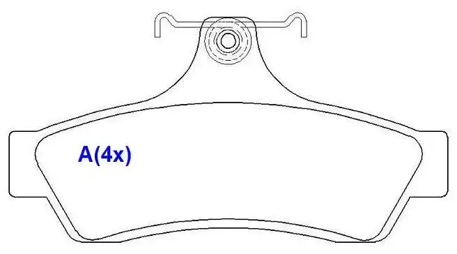 PASTILHA FREIO TRASEIRA OMEGA CD 3.8 V6 AUSTRALIANO 1999/