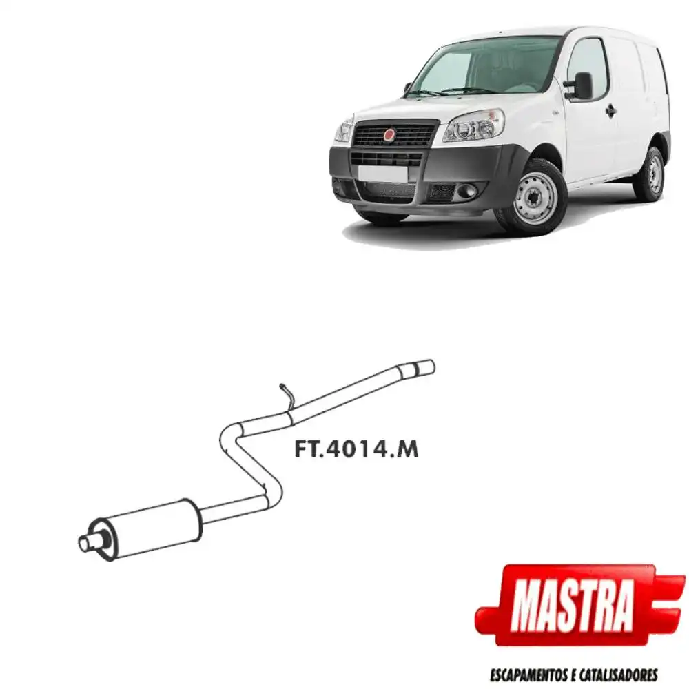 SILENCIOSO INTERMEDIARIO FIAT DOBLO 1.4 2010 A 2016 EVO