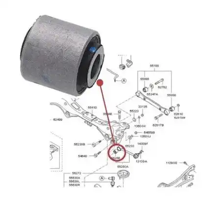 BUCHA BIELETA SUSP. TRAS HYUNDAI TUCSON 09/ KIA SPORTAGE 10/