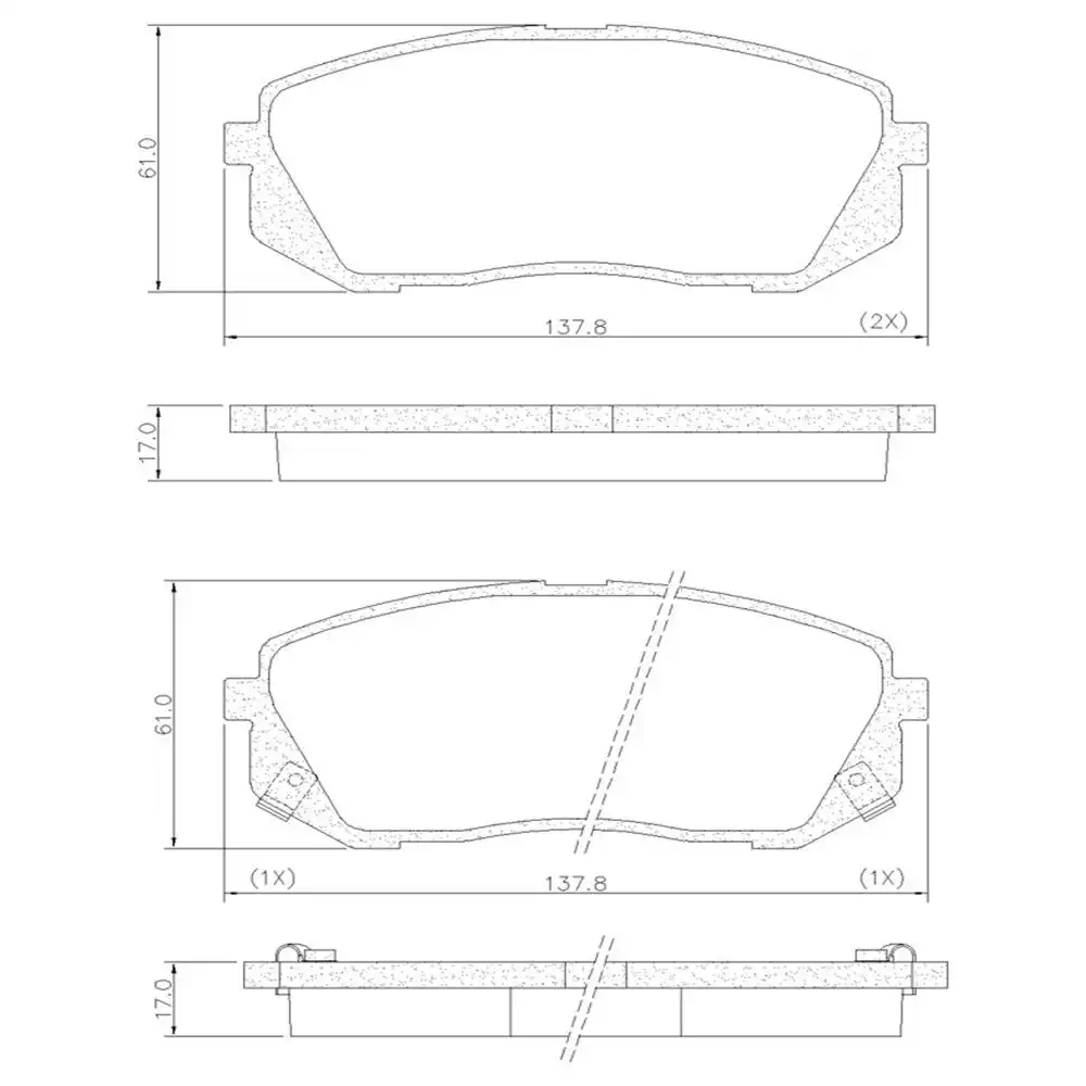 PASTILHA FREIO DIANTEIRA HYUNDAI IX35 2.0 16V 2010/