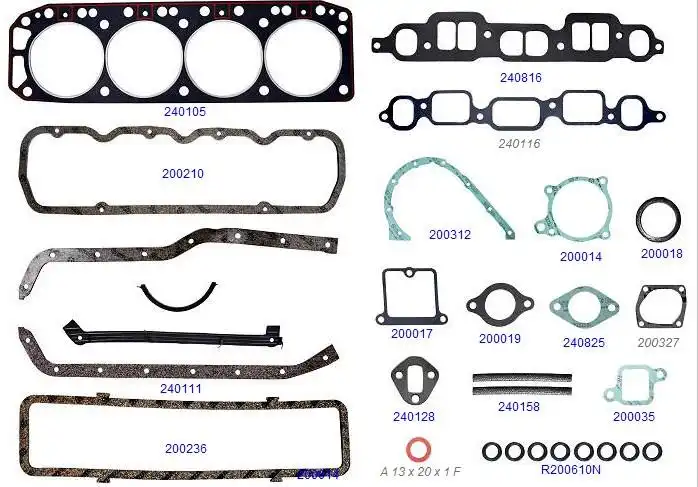 JUNTA MOTOR OPALA 2.5 8V 4 CIL 1980 A 1984 S/RETENTOR