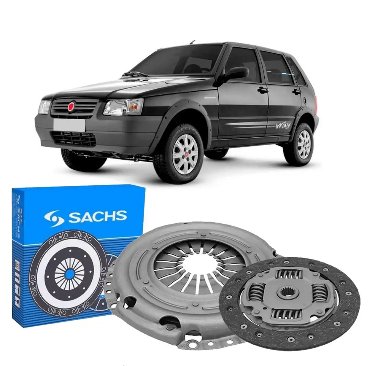 KIT EMBREAGEM FIAT UNO 1.0 EP 1995/2000 UNO FIRE 2001 A 2016