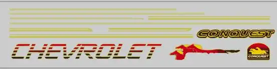 FAIXA LATERAL SILVERADO 97/ CONQUEST DOURADO