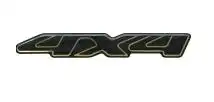 EMBLEMA ADESIVO "4X4" S-10 PRETO CONTORNO DOURADO