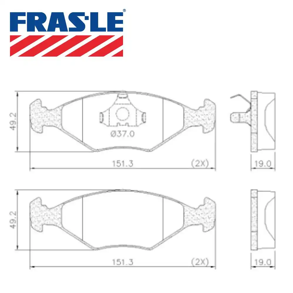 PASTILHA FREIO DIANTEIRA GOL 1.8 1984 A 2000 DISCO SOLIDO