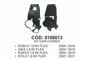 PROTETOR CORREIA COM FIAT DOBLO 1.8 8V 2004 A 2010