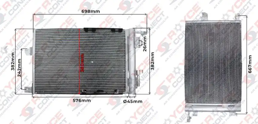 CONDENSADOR AR CONDICIONADO ASTRA ZAFIRA 2.0 8V 99/ VECTRA 0