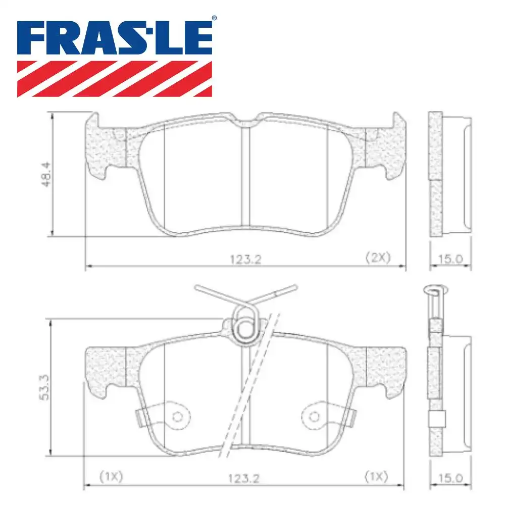 PASTILHA FREIO TRASEIRA FUSION 2013/