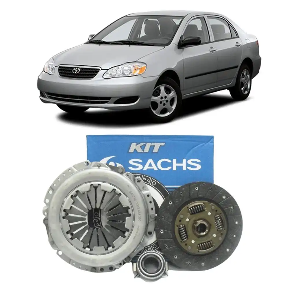 KIT EMBREAGEM TOYOTA COROLLA 1992 A 2008 COM ROLAMENTO SEM A