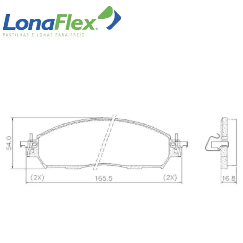 PASTILHA FREIO DIANTEIRA FRONTIER 2.3 16V 2017 A 2025
