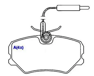 PASTILHA FREIO DIANTEIRA PEUGEOT 306 2.0 1993/ C/ALARME