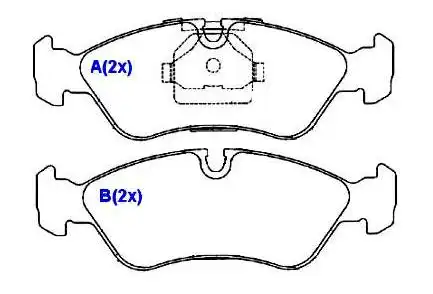 PASTILHA FREIO DIANTEIRA OMEGA /1995 SISTEMA TEVES