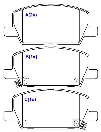 PASTILHA FREIO DIANTEIRA TRACKER 1.4 16V 2017 ACIMA