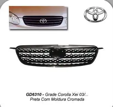 GRADE RADIADOR TOYOTA COROLLA 03/ XEI XLI C/MOLDURA CROMADA