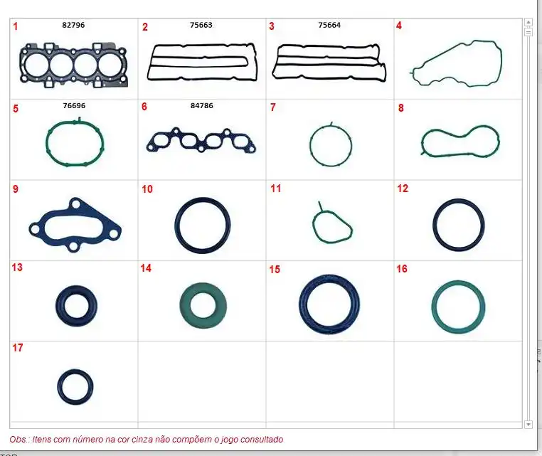 JUNTA MOTOR NEW FIESTA 1.6 16V 2011/ SIGMA SUPERIOR METAL