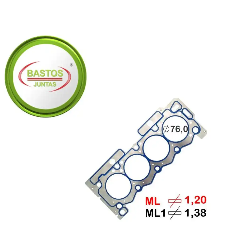 JUNTA CABECOTE 206 1.4 8V 2001 A 2012 1,20MM METAL