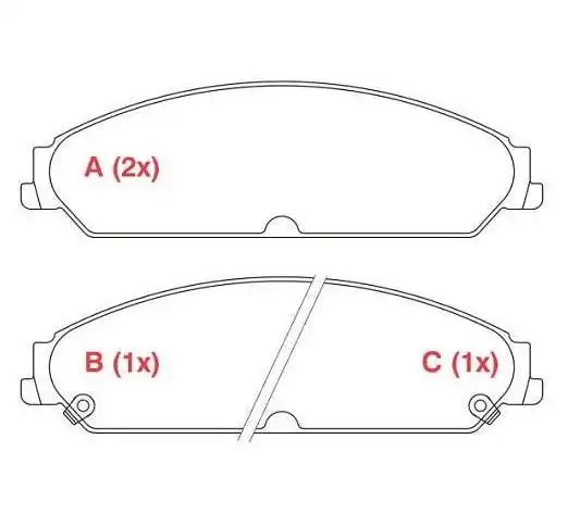 PASTILHA FREIO DIANTEIRA CHRYSLER 300C 6.1 V8 2007/