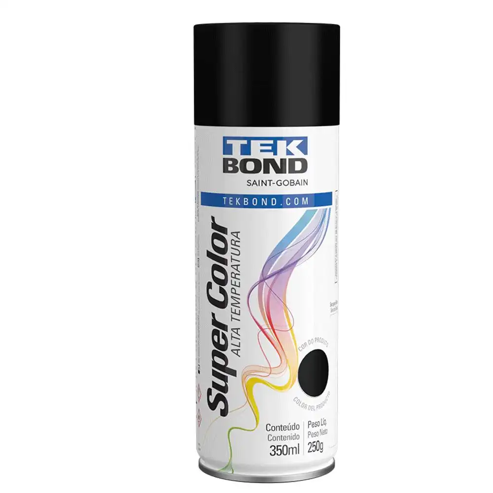 TINTA SPRAY PRETO FOSCO ALTA TEMPERATURA 350ML 250G