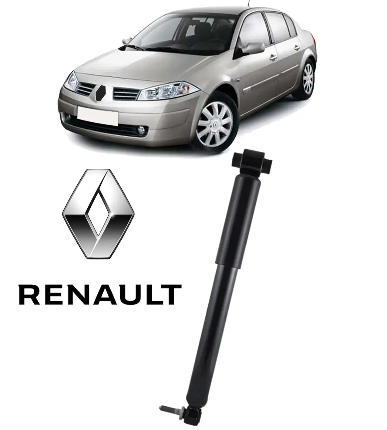 AMORTECEDOR TRASEIRO RENAULT MEGANE 2006 A 2010