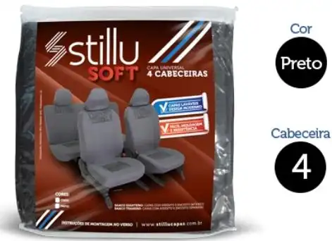 CAPA BANCO UNIVERSAL PRETO C/CABECEIRA