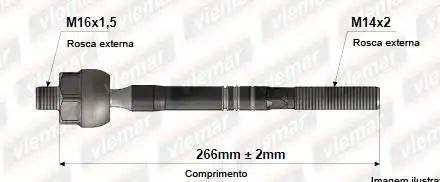 BARRA AXIAL FIAT PALIO 2010 A 2016 DIR. HIDRAULICA