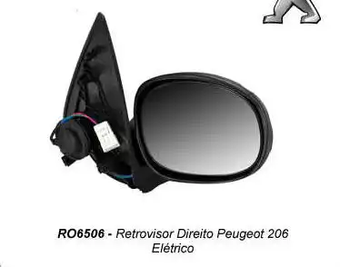 ESPELHO EXT PEUGEOT 206 99/ DIR ELETRICO