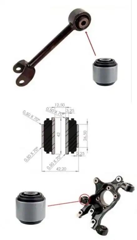 BUCHA MANGA EIXO TRAS FIAT FREEMONT 10/ DODGE JOURNEY 09/16