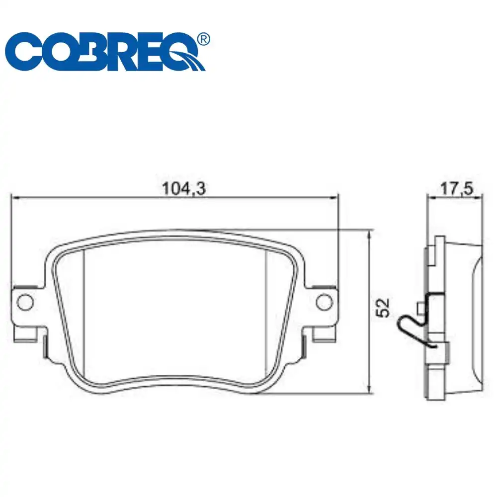 PASTILHA FREIO TRASEIRA GOLF GTI 2.0 2014 A 2018