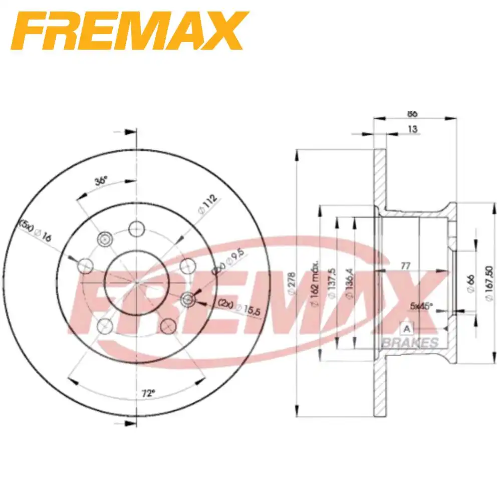 DISCO FREIO DIANTEIRO KOMBI 1.6 8V 1976 A 2005 SOLIDO