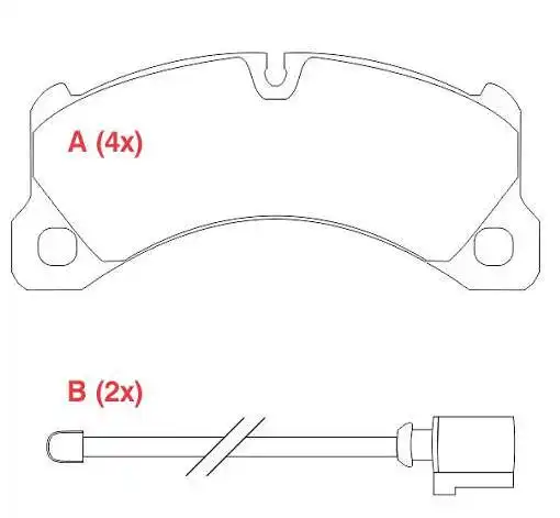 PASTILHA FREIO DIANTEIRA TOUAREG 2011/