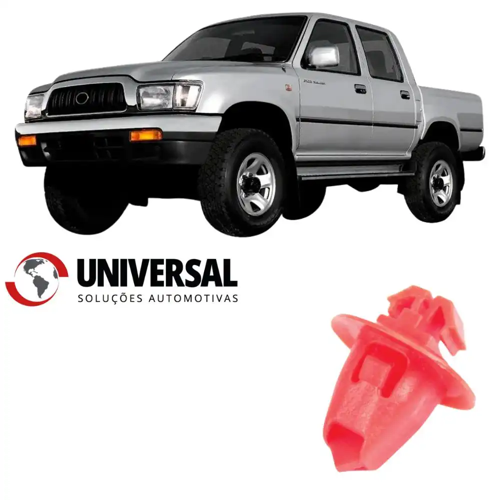 GRAMPO FIXACAO MOLDURA PARALAMA TOYOTA HILUX 05/ (VERMELHO)