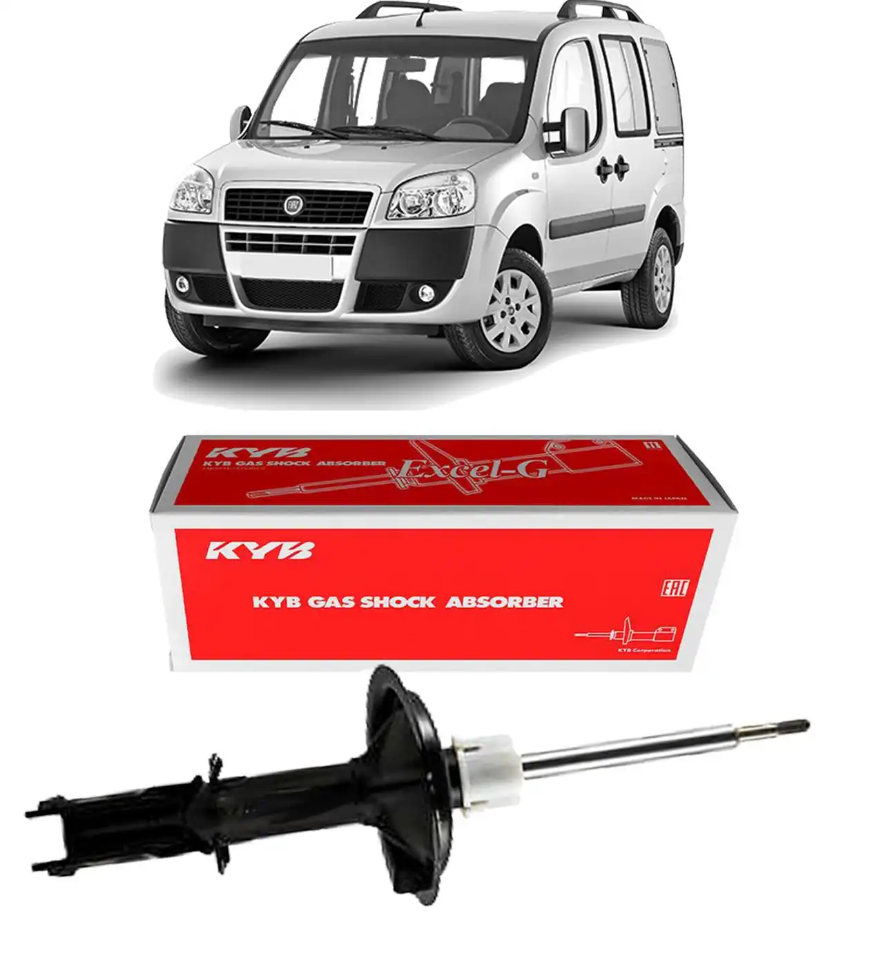 AMORTECEDOR DIANTEIRO FIAT DOBLO 2002 A 2017