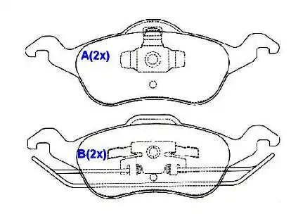 PASTILHA FREIO DIANTEIRA FOCUS 1.6 1.8 2.0 1999 A 2008