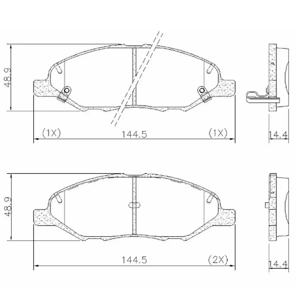PASTILHA FREIO DIANTEIRA NISSAN LIVINA 2009/ SEM ALARME