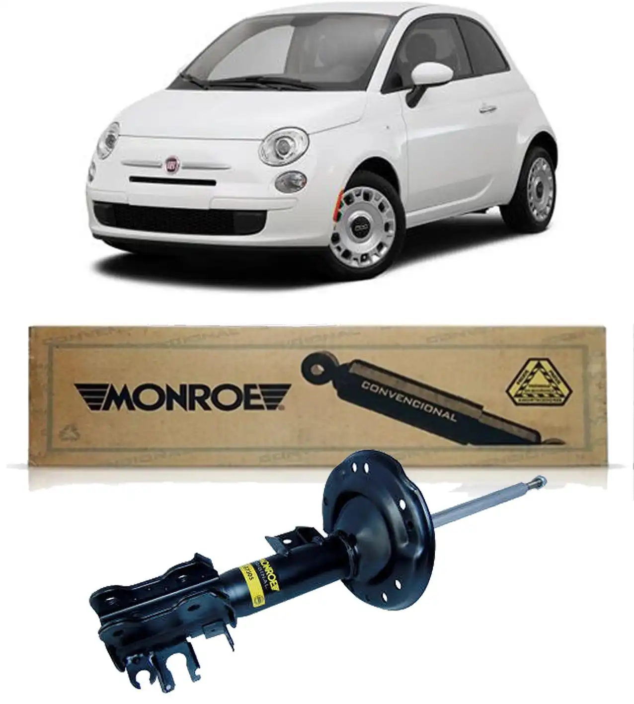 AMORTECEDOR DIANTEIRO FIAT 500 2011 ACIMA DIREITO