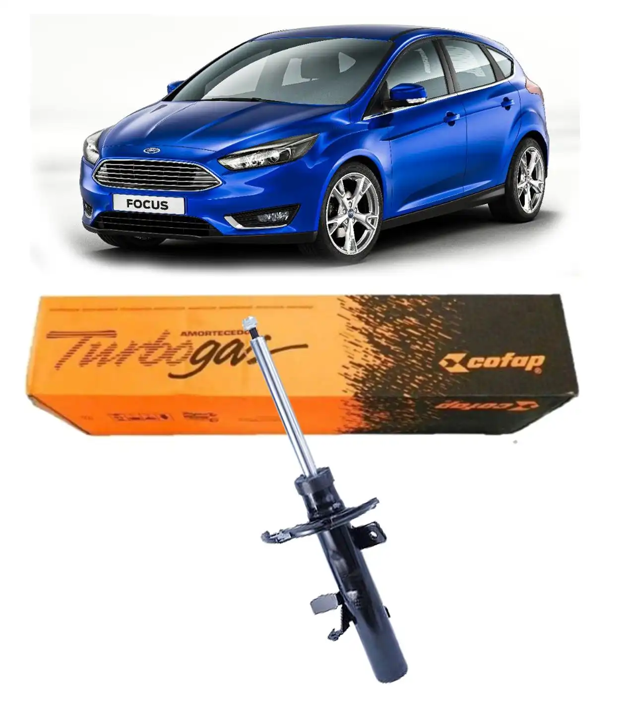 AMORTECEDOR DIANTEIRO FOCUS 2014 A 2018 ESQUERDO