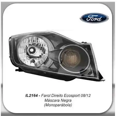 FAROL ECOSPORT 2008 A 2012 DIR MASCARA NEGRA