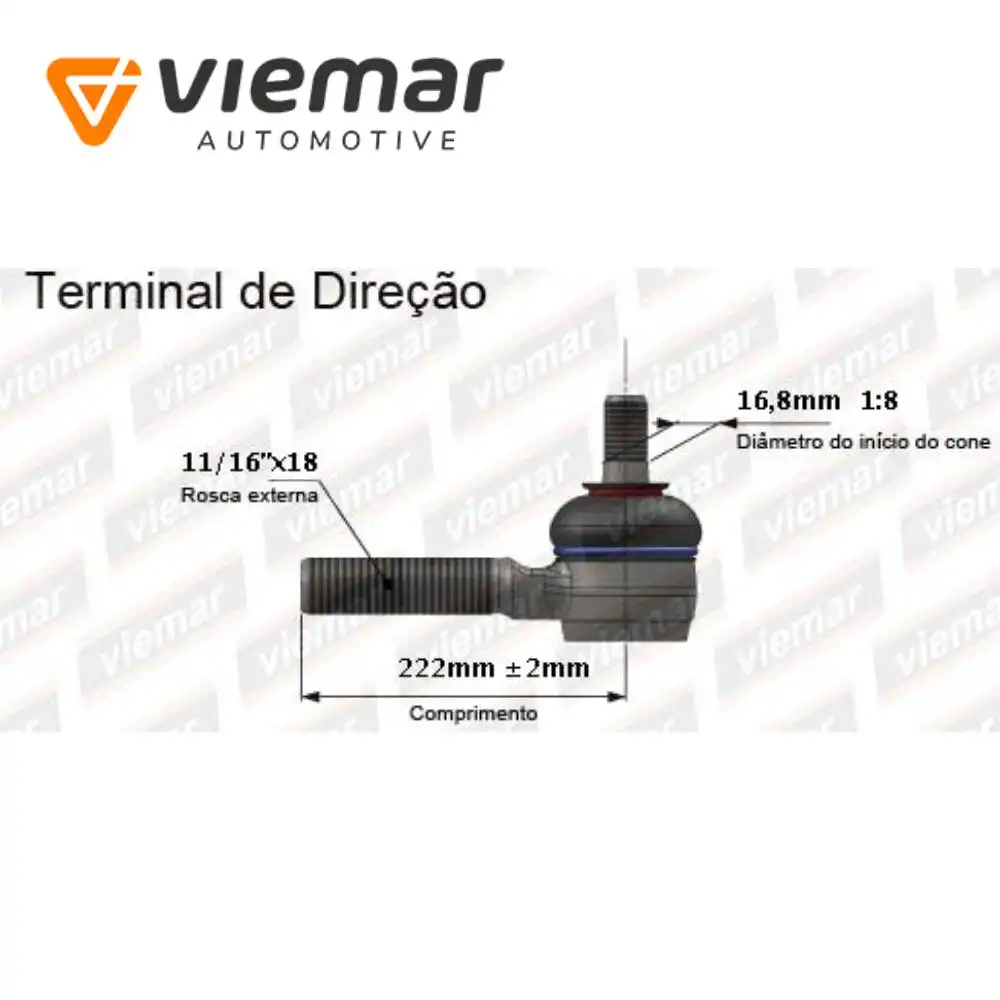 PONTEIRA DIRECAO C-10,D-10,D-20 ESQ LONGA /91