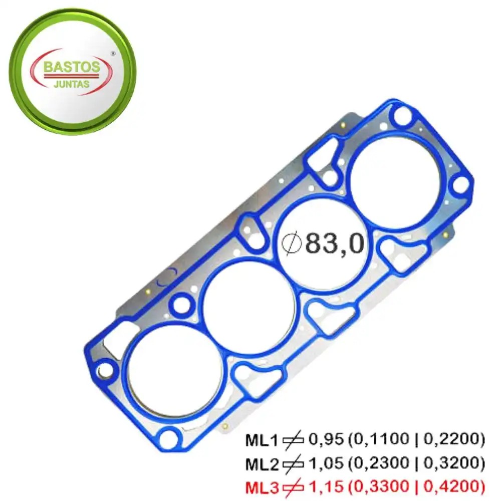JUNTA CABECOTE TORO 2.0 16V DIESEL 2015 A 2025 METAL 3 PIC