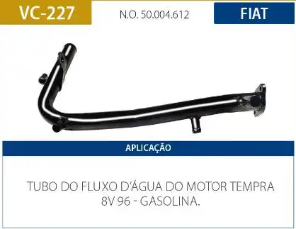TUBO REFRIGERACAO MOTOR FIAT TEMPRA 2.0 8V 1994 A 1999