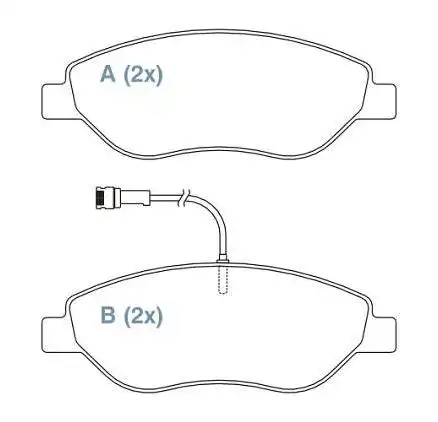 PASTILHA FREIO DIANTEIRA FIAT STILO 2.4 20V 2001 A 2008