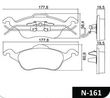 PASTILHA FREIO DIANTEIRA FOCUS 1.6 1.8 2.0 1999 A 2008