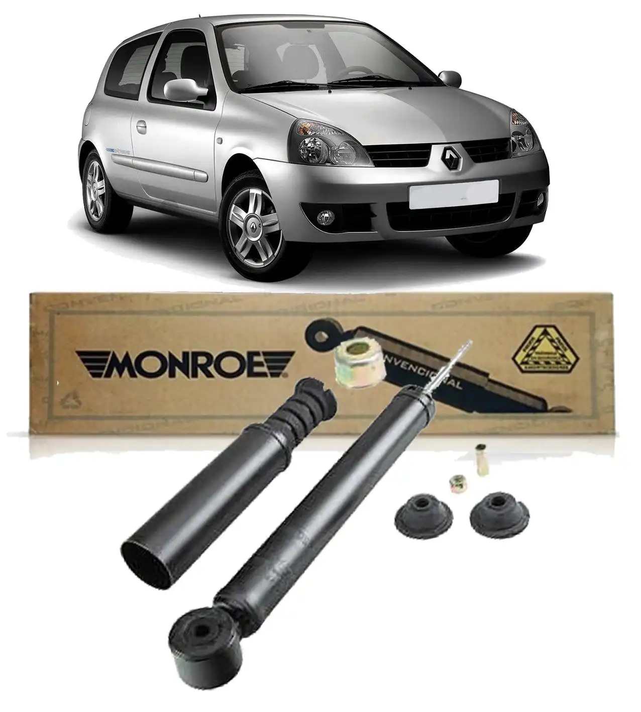 AMORTECEDOR TRASEIRO RENAULT CLIO 1999 A 2011