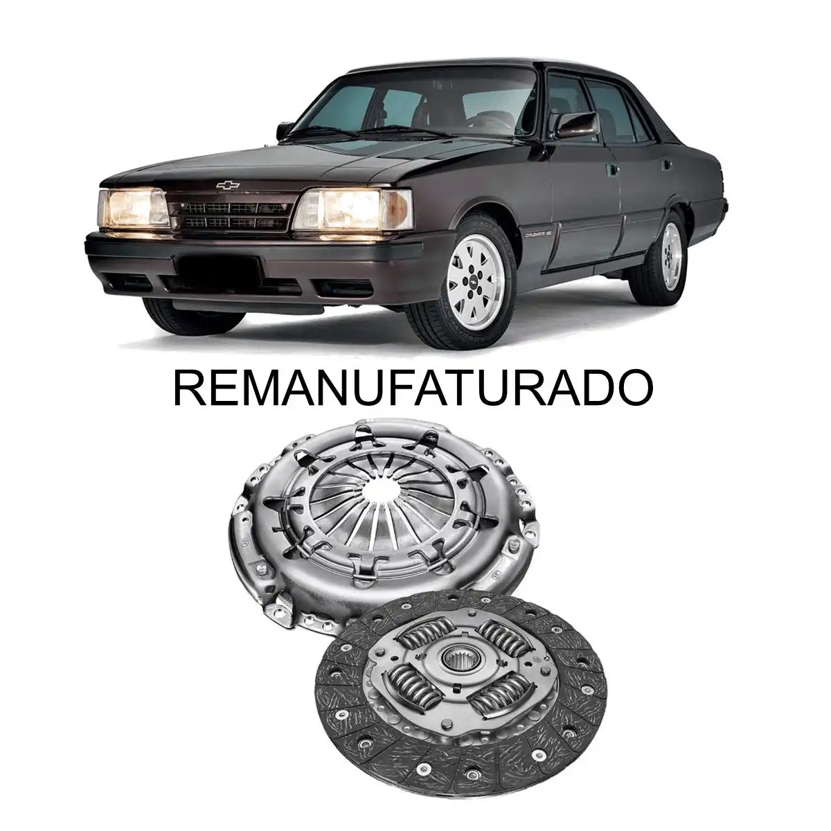 KIT EMBREAGEM OPALA 4 E 6 CIL ATE 1973 (RANHURA GROSSA) REMA